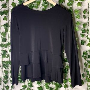 Black blouse material super soft🖤